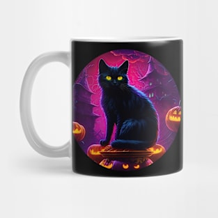 Black cat of halloween Mug